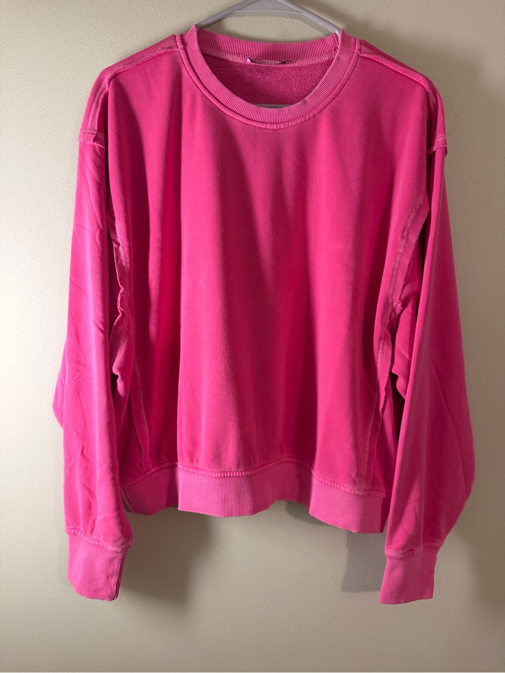 Zenana Outfitters Hot Pink Crewneck Sweatshirt